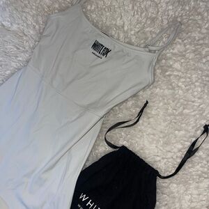 White Fox Light Gray bodysuit